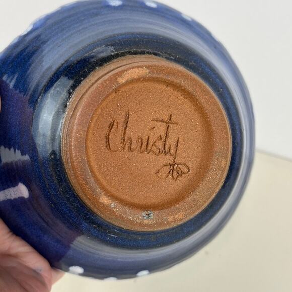 Ikebana Pottery Vase Flower Frog Bowl - Picture 4 of 6